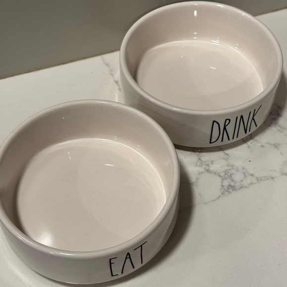 Rae Dunn White Pet Bowl Set - Picture 3 of 8